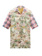 Matchesfashion.com Gucci - Oversized Wild Animal Print Cotton Bowling Shirt - Mens - Multi