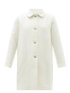 Matchesfashion.com A.p.c. - Poupe Single-breasted Crepe Coat - Womens - Ivory
