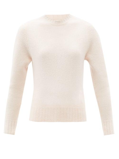 Ladies Rtw Jil Sander - Round-neck Boiled-wool Sweater - Womens - Light Pink