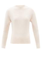 Ladies Rtw Jil Sander - Round-neck Boiled-wool Sweater - Womens - Light Pink