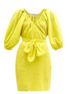 Matchesfashion.com Mara Hoffman - Coletto Organic-cotton-blend Wrap Dress - Womens - Yellow
