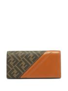 Matchesfashion.com Fendi - Ff-monogram Canvas And Leather Continental Wallet - Mens - Brown Multi