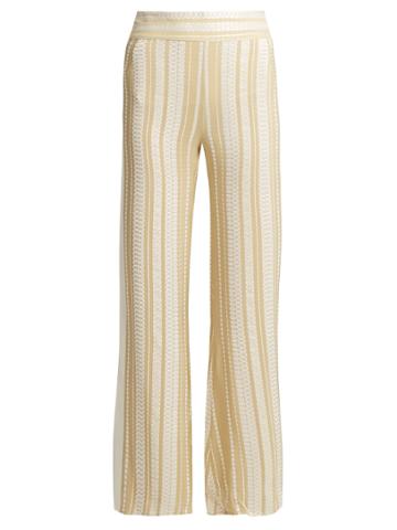Zeus + Dione Alcyone Striped Silk-blend Trousers