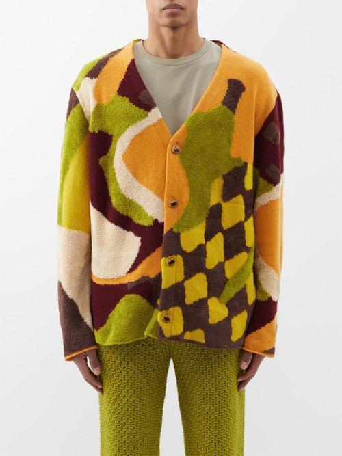 The Elder Statesman - X Ollio Wonderland Boucl Cardigan - Mens - Multi