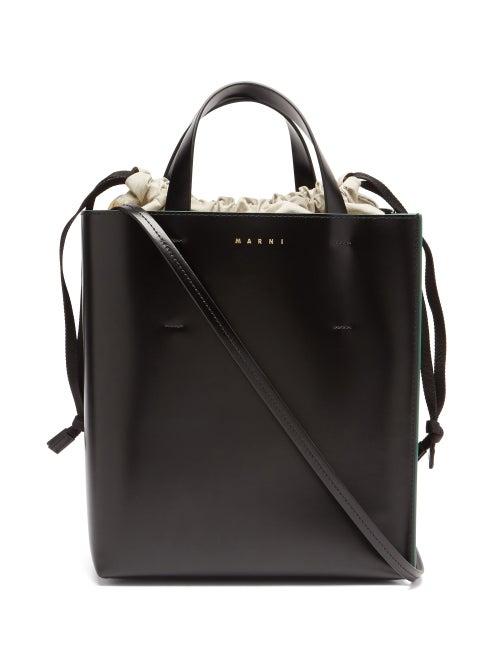 Matchesfashion.com Marni - Museo Small Leather Tote Bag - Womens - Black