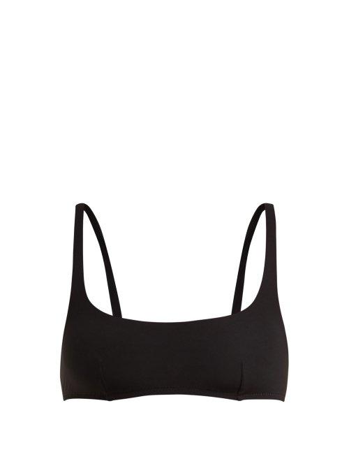 Matchesfashion.com Araks - Quinn Scoop Neck Bikini Top - Womens - Black