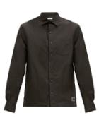 Matchesfashion.com Valentino - Rubber Logo-patch Cotton-blend Poplin Shirt - Mens - Black