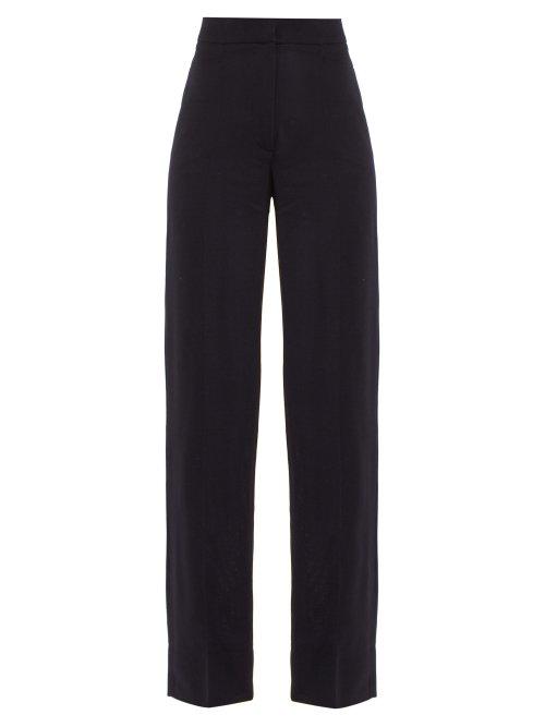 Matchesfashion.com Jacquemus - Costume High Rise Wool Trousers - Womens - Navy