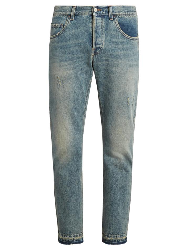 Gucci Distressed Slim-leg Jeans
