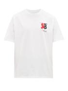 Matchesfashion.com Burberry - Logo-embroidered Cotton T-shirt - Mens - White
