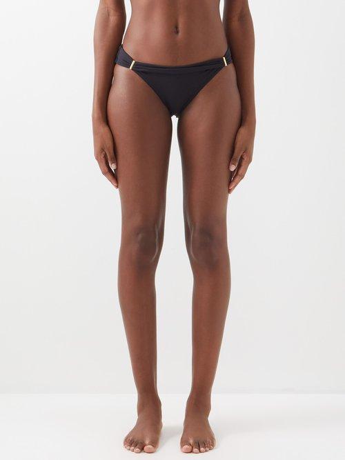 Melissa Odabash - Positano Gathered Bikini Briefs - Womens - Black