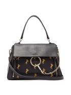 Matchesfashion.com Chlo - Faye Little Horses Embroidered Leather Bag - Womens - Navy Multi