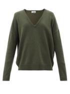 Co - V-neck Cashmere Sweater - Womens - Khaki