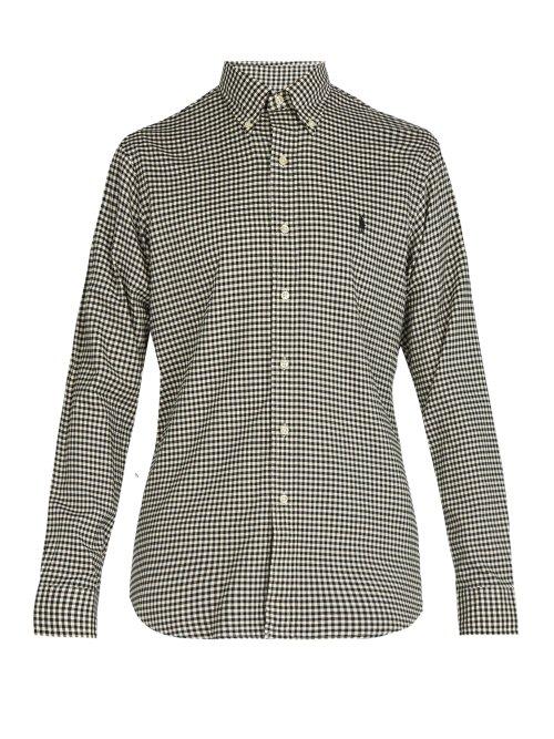 Matchesfashion.com Polo Ralph Lauren - Gingham Cotton Shirt - Mens - Black White