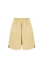 Matchesfashion.com Bottega Veneta - Elasticated-waist Leather Shorts - Womens - Beige