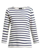 Matchesfashion.com A.p.c. - Breton Stripe Long Sleeved T Shirt - Womens - Navy White