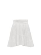 Matchesfashion.com Isabel Marant Toile - Laray Ruffled Hem Cotton Mini Skirt - Womens - White