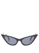 Matchesfashion.com Le Specs - The Prowler Cat Eye Acetate Sunglasses - Womens - Black