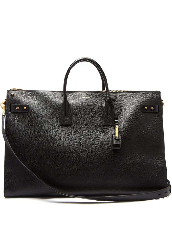 Saint Laurent Grained-leather Holdall