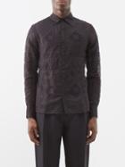 73 London - Broderie-anglaise Cotton Shirt - Mens - Black