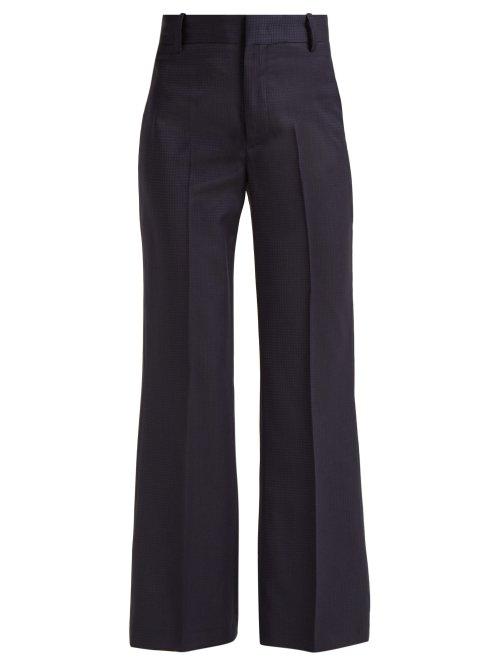 Matchesfashion.com Isabel Marant Toile - Nedford Houndstooth Wool Trousers - Womens - Navy