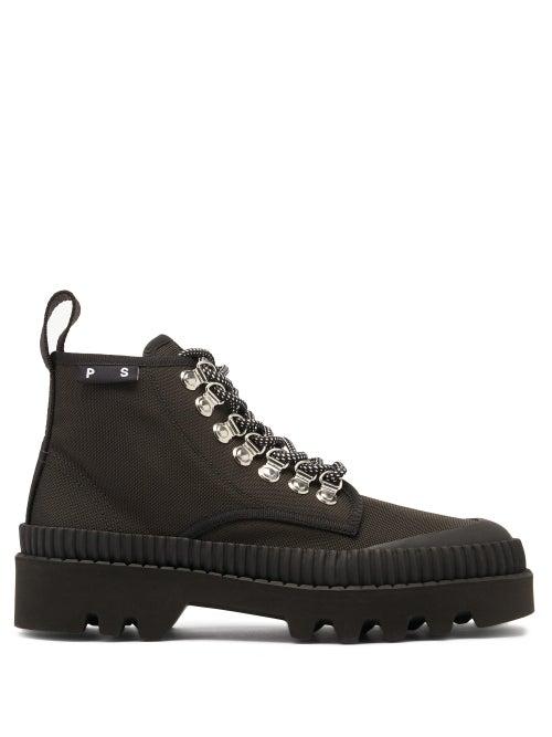 Matchesfashion.com Proenza Schouler - City Lug-sole Canvas Boots - Womens - Black