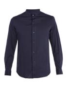 Giorgio Armani Granddad-collar Cotton Shirt
