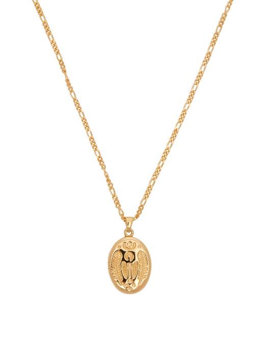 Matchesfashion.com Tom Wood - Feather Locket Gold Vermeil Necklace - Mens - Gold