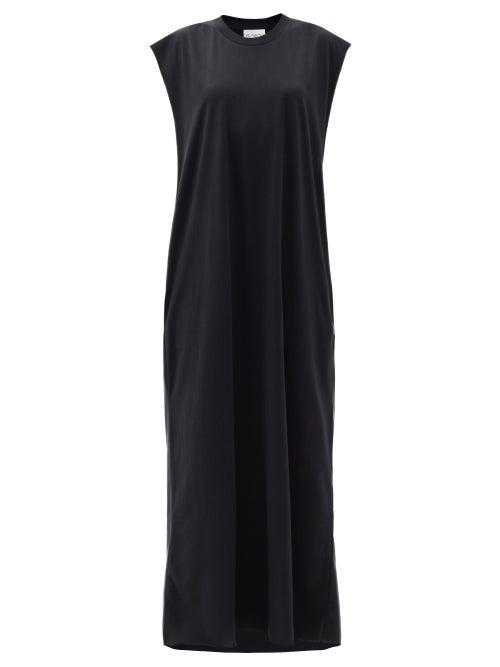Matchesfashion.com Raey - Sleeveless Recycled-yarn Maxi T-shirt Dress - Womens - Black
