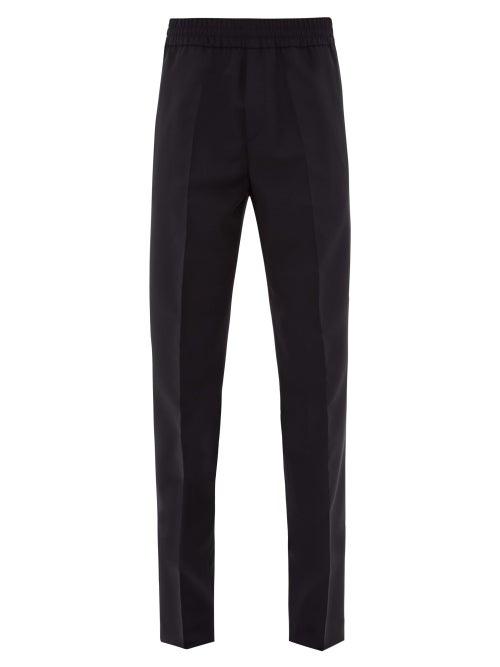 Matchesfashion.com Acne Studios - Ryder Elasticated Waist Wool Blend Trousers - Mens - Navy