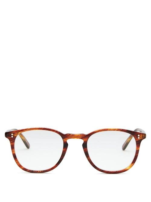 Matchesfashion.com Garrett Leight - Kinney Round Acetate Glasses - Mens - Tortoiseshell