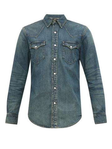 Matchesfashion.com Rrl - Buffalo Western Denim Shirt - Mens - Blue