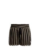 Etro Striped Satin Shorts