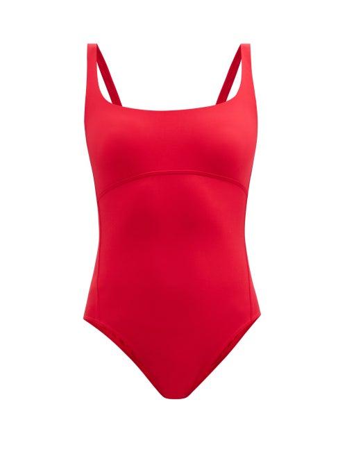 Matchesfashion.com Eres - Aranaque Square-neck Swimsuit - Womens - Red