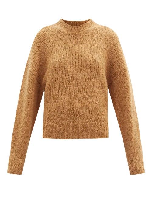 Matchesfashion.com Isabel Marant - Elise Dropped-shoulder Mohair-blend Sweater - Womens - Camel