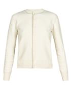 Bottega Veneta - Topstitched Felted Cardigan - Womens - Cream