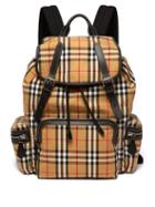 Matchesfashion.com Burberry - Vintage Check Cotton Blend Backpack - Mens - Yellow