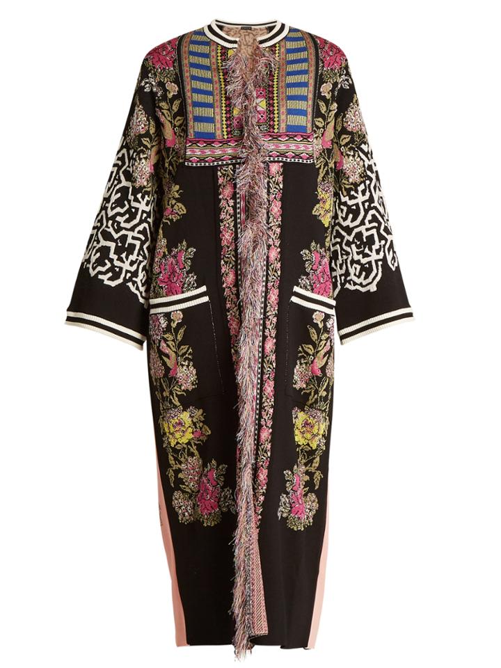 Etro Aztec And Floral-print Cardigan