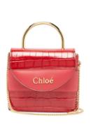Matchesfashion.com Chlo - Aby Lock Crocodile Effect Leather Bag - Womens - Red