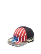 Matchesfashion.com Vetements - American Flag Appliqu Cotton Baseball Cap - Womens - Red