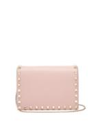 Matchesfashion.com Valentino - Rockstud Leather Shoulder Bag - Womens - Light Pink