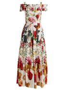 Dolce & Gabbana Contrasting-print Tiered Panel Dress
