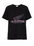 Matchesfashion.com Rhude - Rhonda Logo Print T Shirt - Mens - Black Pink