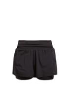 Matchesfashion.com Adidas By Stella Mccartney - Double Layer Stretch Shorts - Womens - Black