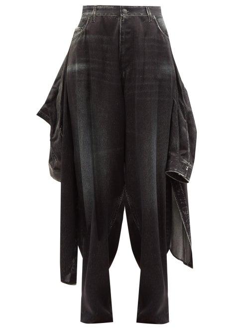 Ladies Rtw Balenciaga - Oversized Jacket-hybrid Trousers - Womens - Charcoal
