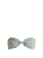 Matchesfashion.com Marysia - Antibes Scallop Edged Bandeau Bikini Top - Womens - Blue Print