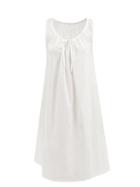 Domi - Tie-neck Organic-cotton Nightdress - Womens - White