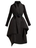 Matchesfashion.com Norma Kamali - Quilted Blanket Belted Coat - Womens - Black