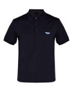 Matchesfashion.com Prada - Logo Cotton Jersey Polo Shirt - Mens - Navy