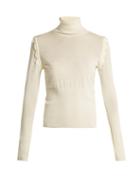 Matchesfashion.com Chlo - Scallop Trimmed Wool Sweater - Womens - Ivory